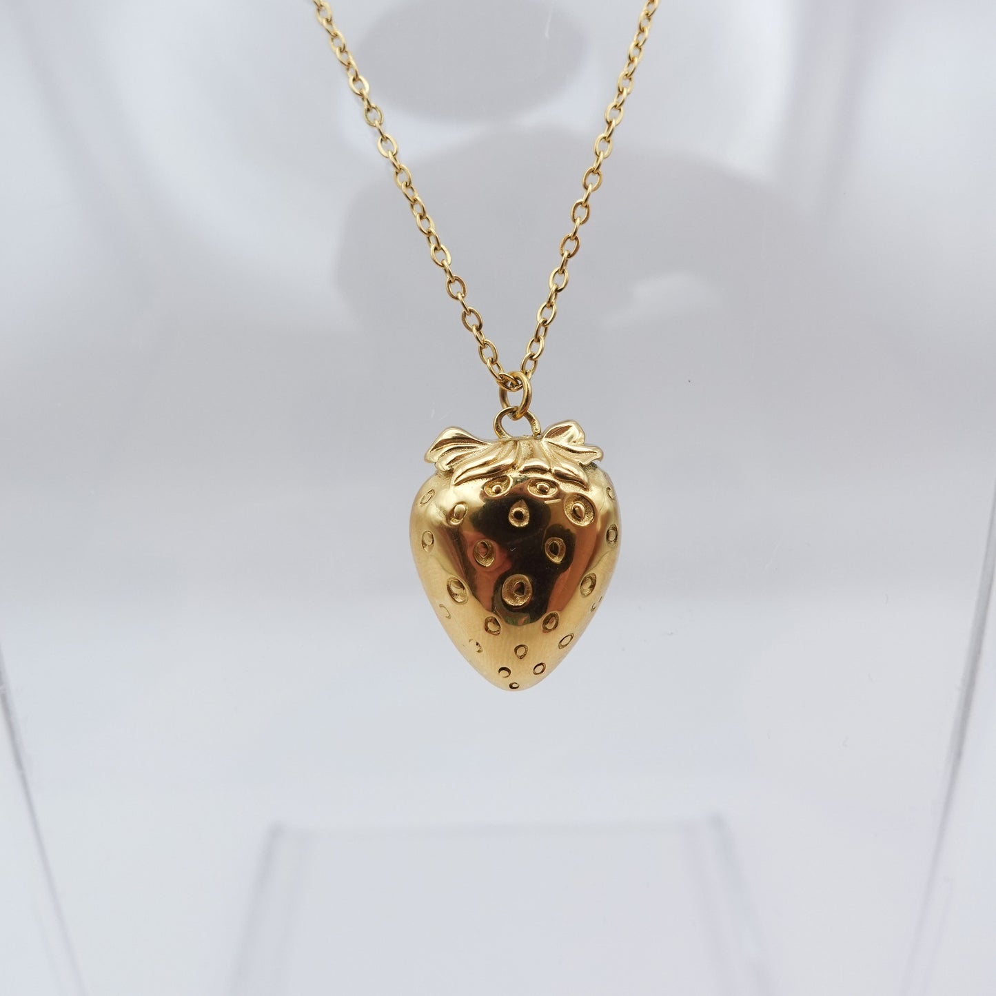 Jarðaberja fikthálsmen