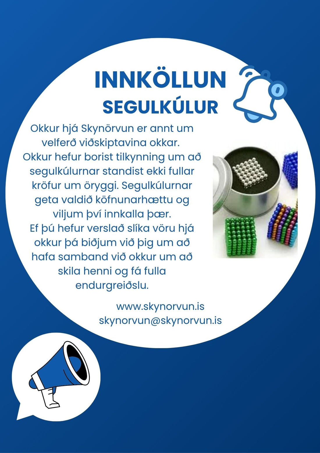Mikilvæg tilkynning til viðskiptavina!