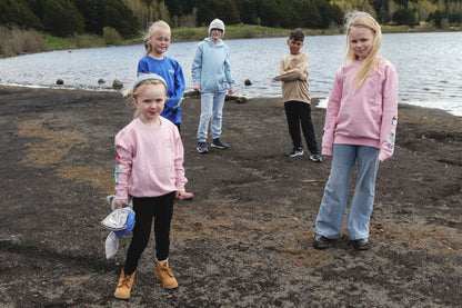 Samskiptapeysa með hettu - Ljósblá