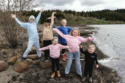 Samskiptapeysa með hettu - Ljósblá