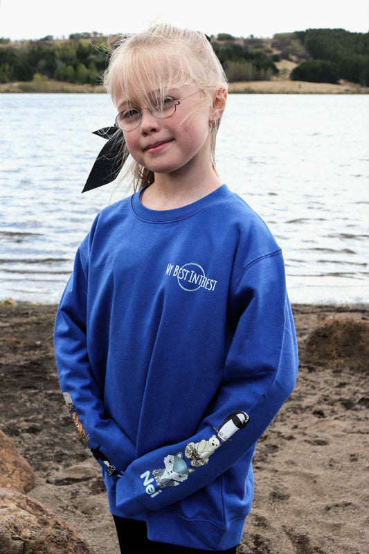 Samskiptapeysa án hettu - Blá