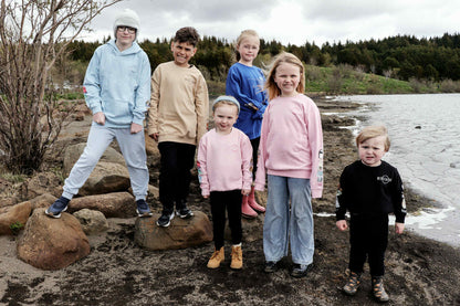 Samskiptapeysa með hettu - Bleik