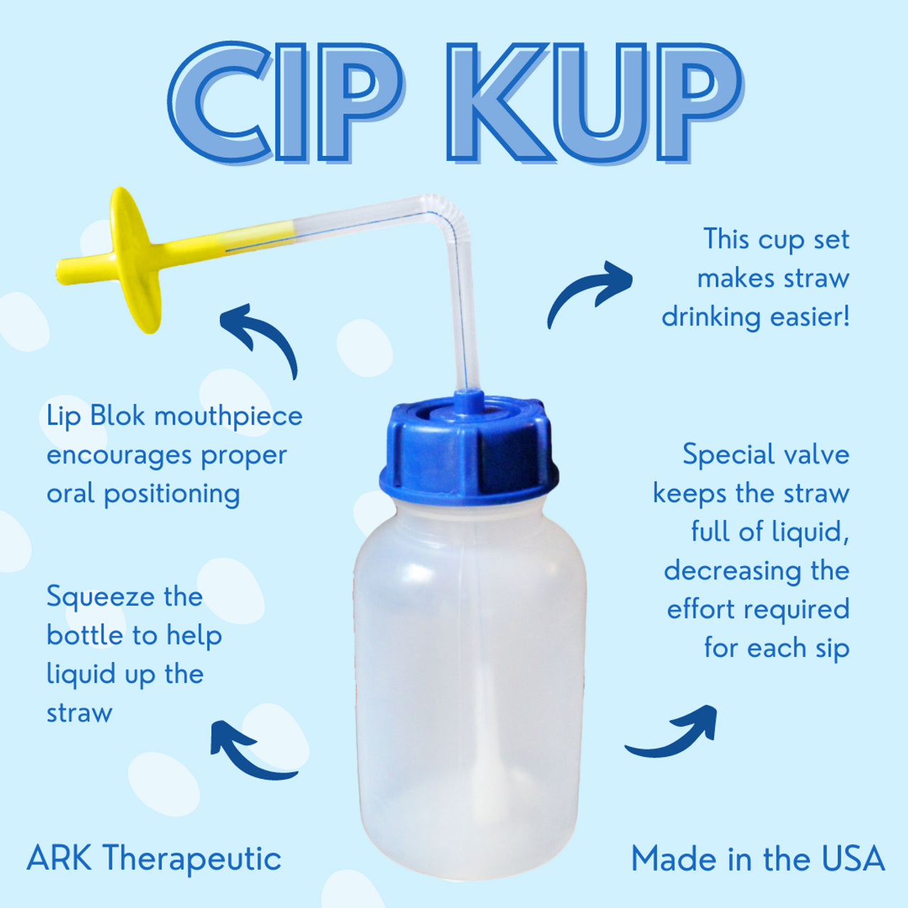 ARK Cip-Kup™ Adaptive One-Way Straw Cup