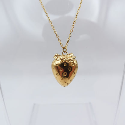 Jarðaberja fikthálsmen