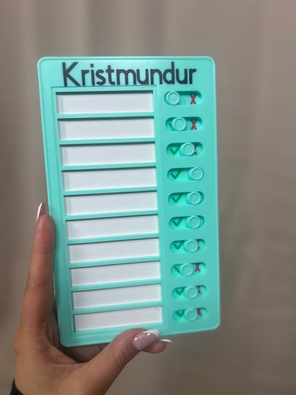 Sjónrænt verkefnaspjald